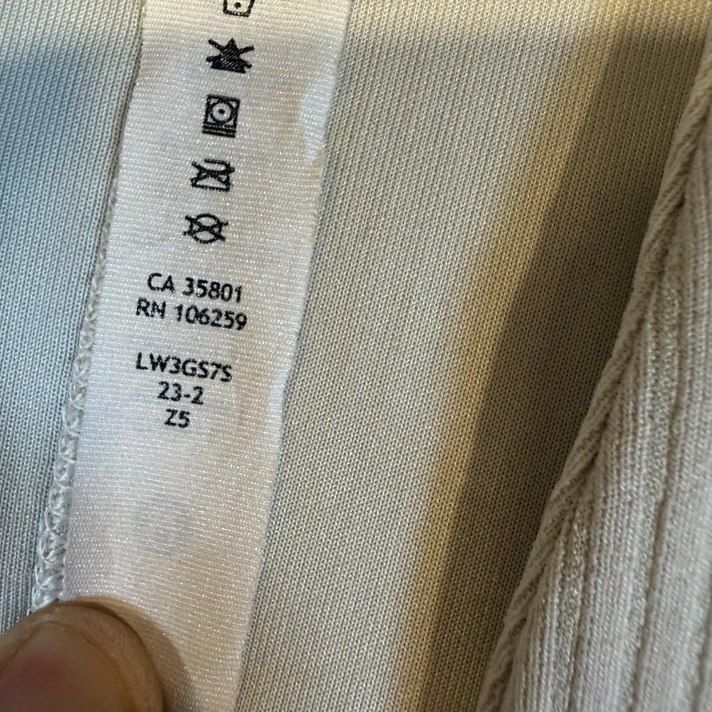 Lululemon Jacket Womens 4 Beige Ribbed Knit Open Front Relaxed Modal LW3GS7S - Picture 4 of 12